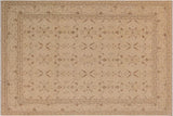 Shabby Chic Ziegler Shanell Beige Brown Hand-Knotted Wool Rug - 9'0'' x 11'7''
