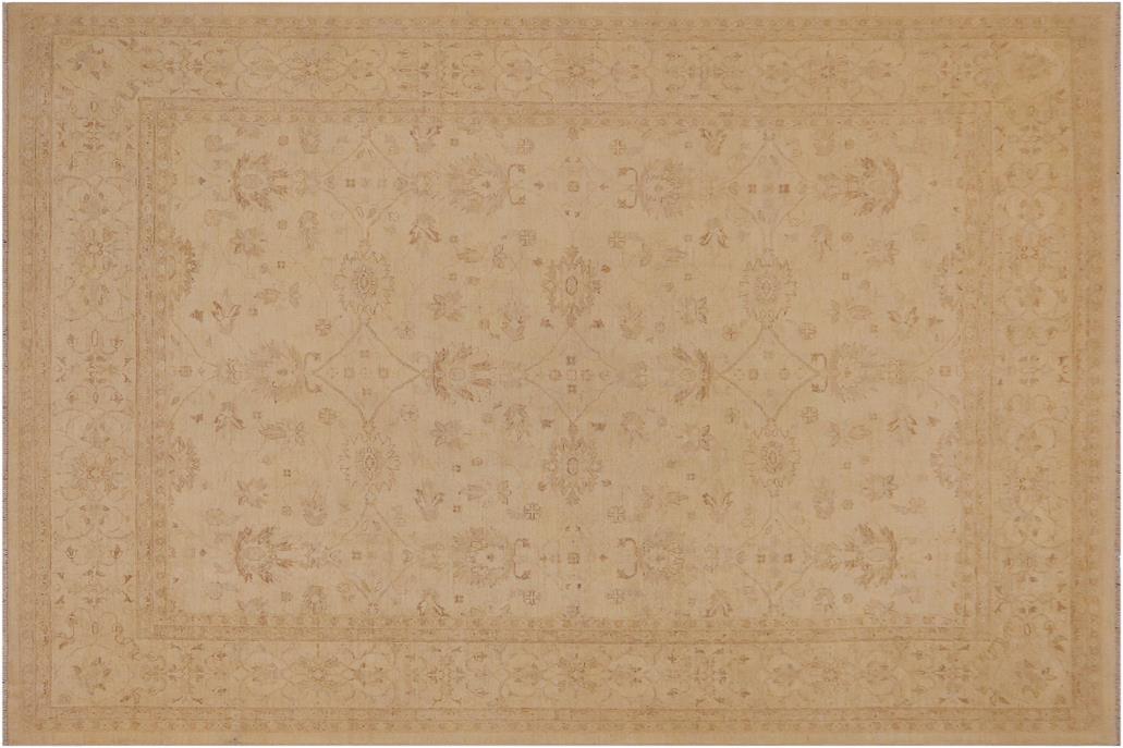 handmade Traditional Kafkaz Chobi Ziegler Beige Beige Hand Knotted RECTANGLE 100% WOOL area rug 9 x 12