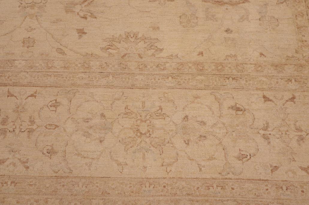 handmade Traditional Kafkaz Chobi Ziegler Beige Beige Hand Knotted RECTANGLE 100% WOOL area rug 9 x 12