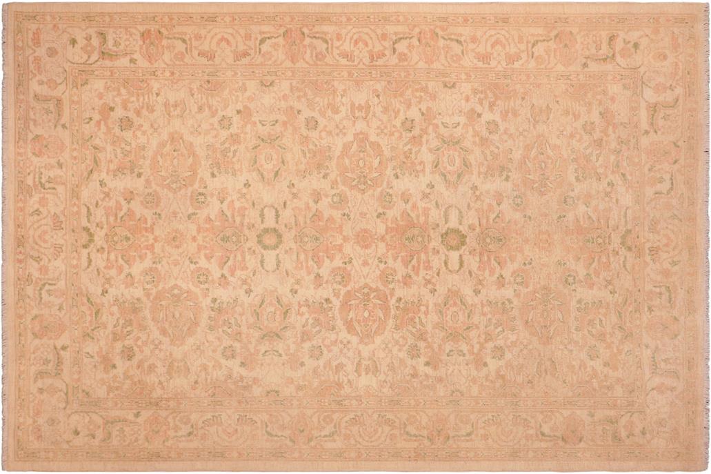 handmade Transitional Kafkaz Chobi Ziegler Beige Tan Hand Knotted RECTANGLE 100% WOOL area rug 6 x 9