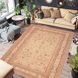 handmade Traditional Kafkaz Chobi Ziegler Tan Brown Hand Knotted RECTANGLE 100% WOOL area rug 7 x 9