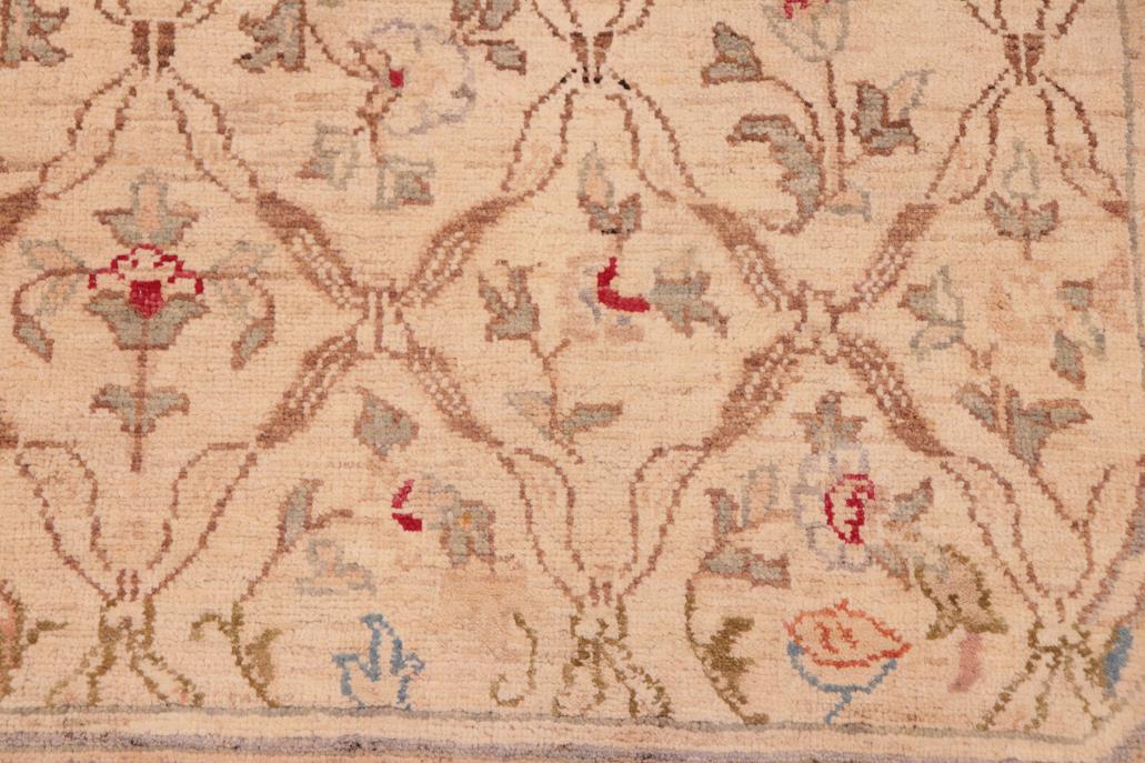 handmade Transitional Kafkaz Chobi Ziegler Beige Brown Hand Knotted RECTANGLE 100% WOOL area rug 6 x 9