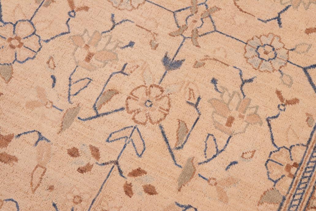 handmade Transitional Kafkaz Chobi Ziegler Tan Blue Hand Knotted RECTANGLE 100% WOOL area rug 6 x 9