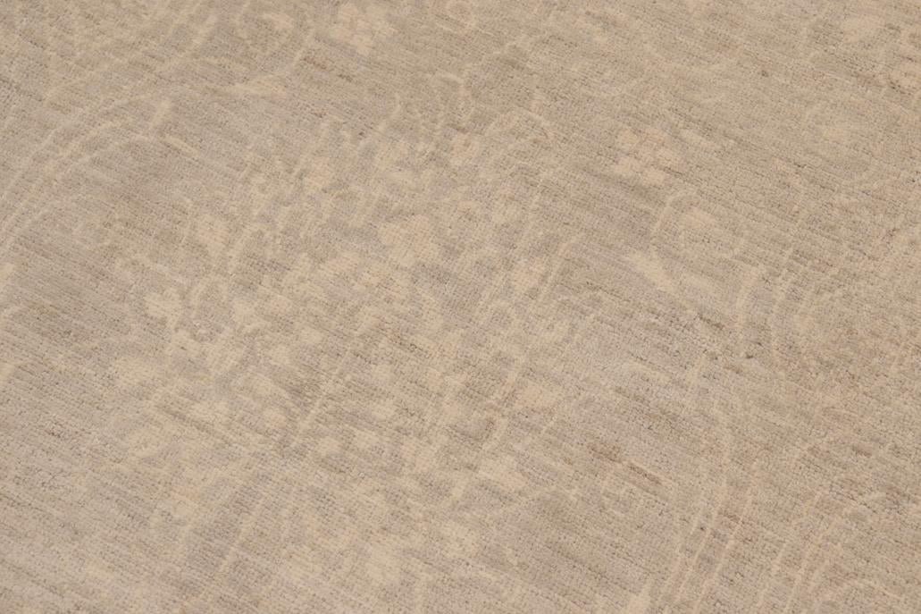 handmade Transitional Kafkaz Chobi Ziegler Gray Tan Hand Knotted RECTANGLE WOOL&SILK area rug 8 x 10