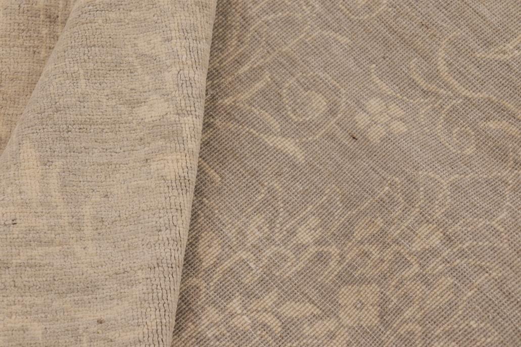handmade Transitional Kafkaz Chobi Ziegler Gray Tan Hand Knotted RECTANGLE WOOL&SILK area rug 8 x 10