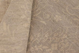 handmade Transitional Kafkaz Chobi Ziegler Gray Tan Hand Knotted RECTANGLE WOOL&SILK area rug 8 x 10