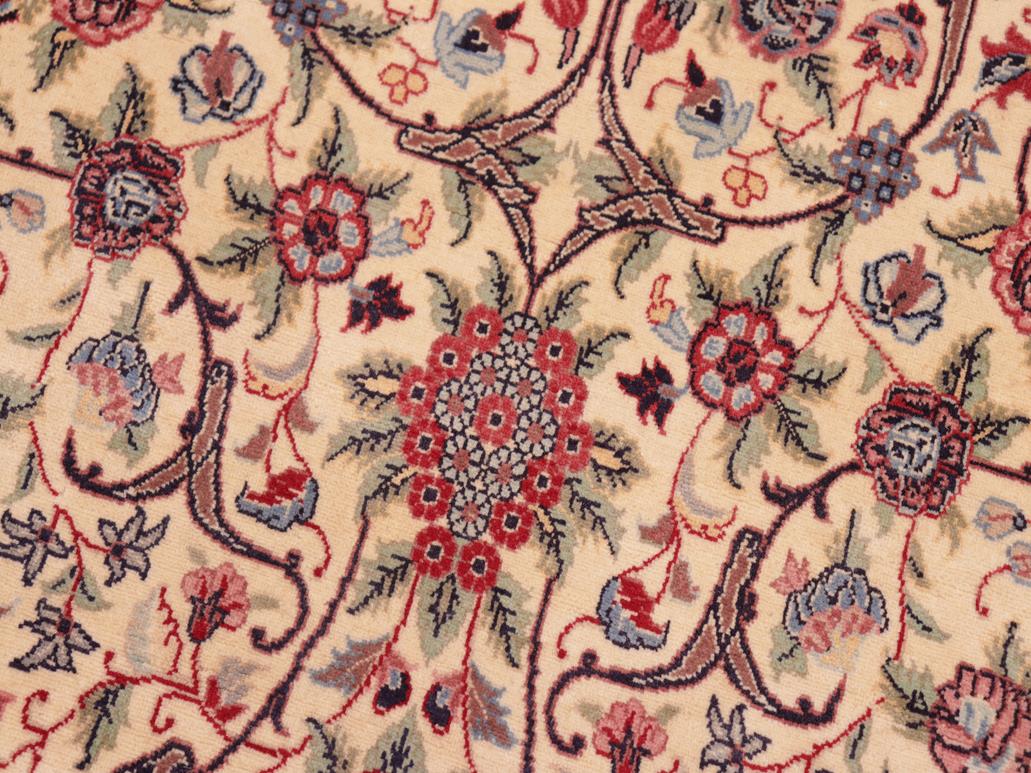 handmade Traditional Tabriz Beige Pink Hand Knotted RECTANGLE 100% WOOL area rug 8x11