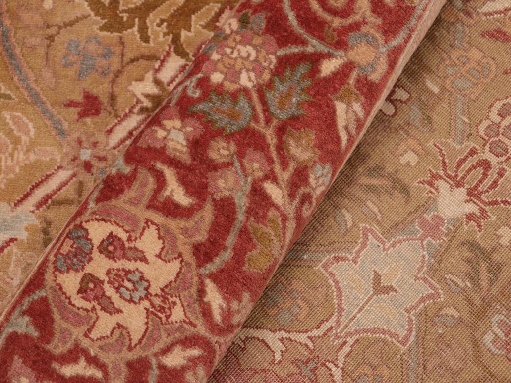 handmade Traditional Mujahid Green Rust Hand Knotted RECTANGLE 100% WOOL area rug 8x11