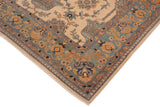 handmade Traditional Kafkaz Chobi Ziegler Beige Turquoise Hand Knotted RECTANGLE 100% WOOL area rug 9 x 11