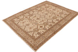 handmade Traditional Kafkaz Chobi Ziegler Beige Blue Hand Knotted RECTANGLE 100% WOOL area rug 9 x 13