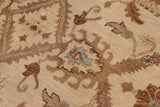 handmade Traditional Kafkaz Chobi Ziegler Beige Blue Hand Knotted RECTANGLE 100% WOOL area rug 9 x 13