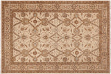 Boho Chic Ziegler Rosette Beige Blue Hand-Knotted Wool Rug - 8'9'' x 12'10''