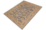 handmade Traditional Kafkaz Chobi Ziegler Blue Beige Hand Knotted RECTANGLE 100% WOOL area rug 9 x 12