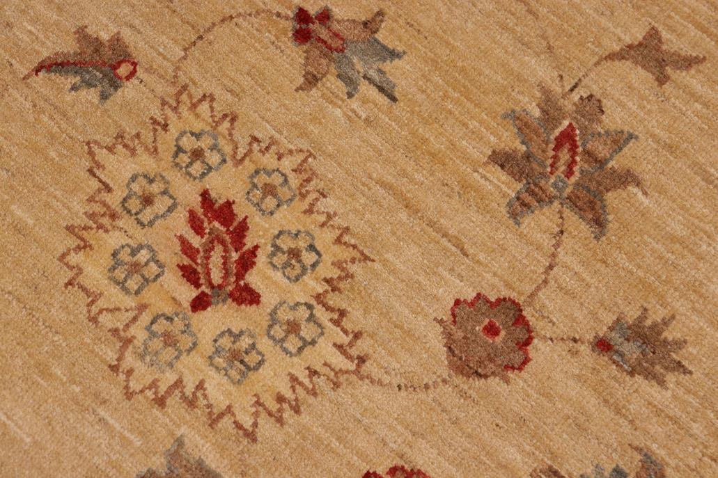 handmade Traditional Kafkaz Chobi Ziegler Tan Beige Hand Knotted RECTANGLE 100% WOOL area rug 9 x 12