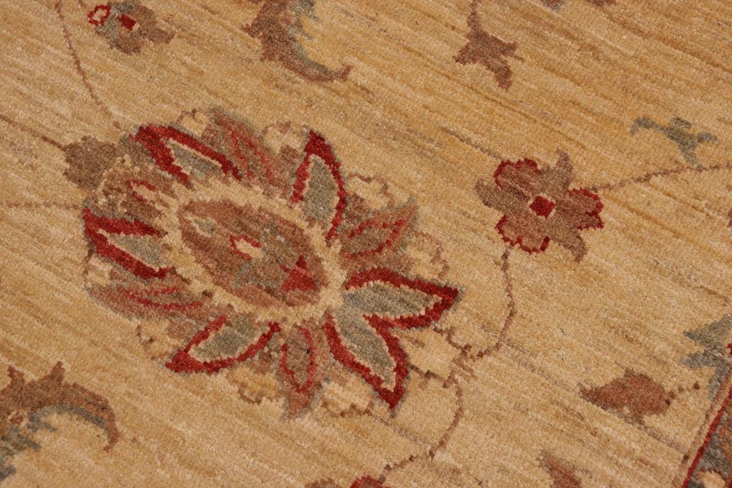 handmade Traditional Kafkaz Chobi Ziegler Tan Beige Hand Knotted RECTANGLE 100% WOOL area rug 9 x 12