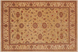 Oriental Ziegler Sang Tan Beige Hand-Knotted Wool Rug - 9'0'' x 11'9''