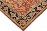 handmade Traditional Kafkaz Chobi Ziegler Rust Blue Hand Knotted RECTANGLE 100% WOOL area rug 9 x 12