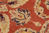 handmade Traditional Kafkaz Chobi Ziegler Rust Blue Hand Knotted RECTANGLE 100% WOOL area rug 9 x 12