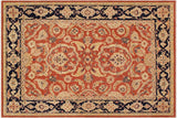 handmade Traditional Kafkaz Chobi Ziegler Rust Blue Hand Knotted RECTANGLE 100% WOOL area rug 9 x 12