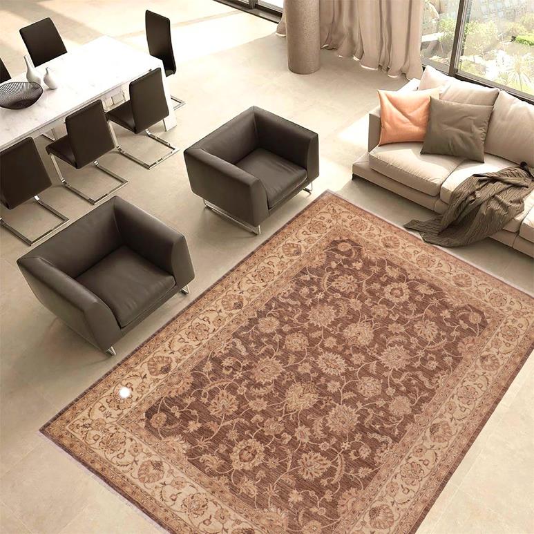 handmade Traditional Kafkaz Chobi Ziegler Lt. Brown Beige Hand Knotted RECTANGLE 100% WOOL area rug 8 x 10