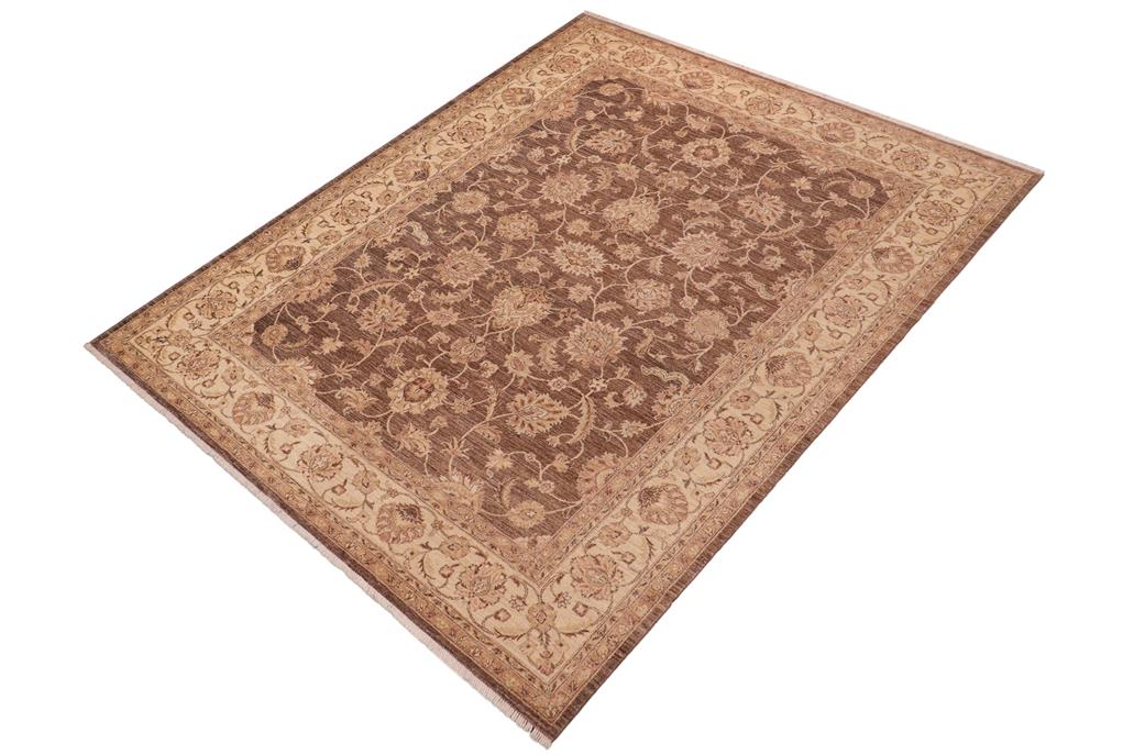 handmade Traditional Kafkaz Chobi Ziegler Lt. Brown Beige Hand Knotted RECTANGLE 100% WOOL area rug 8 x 10