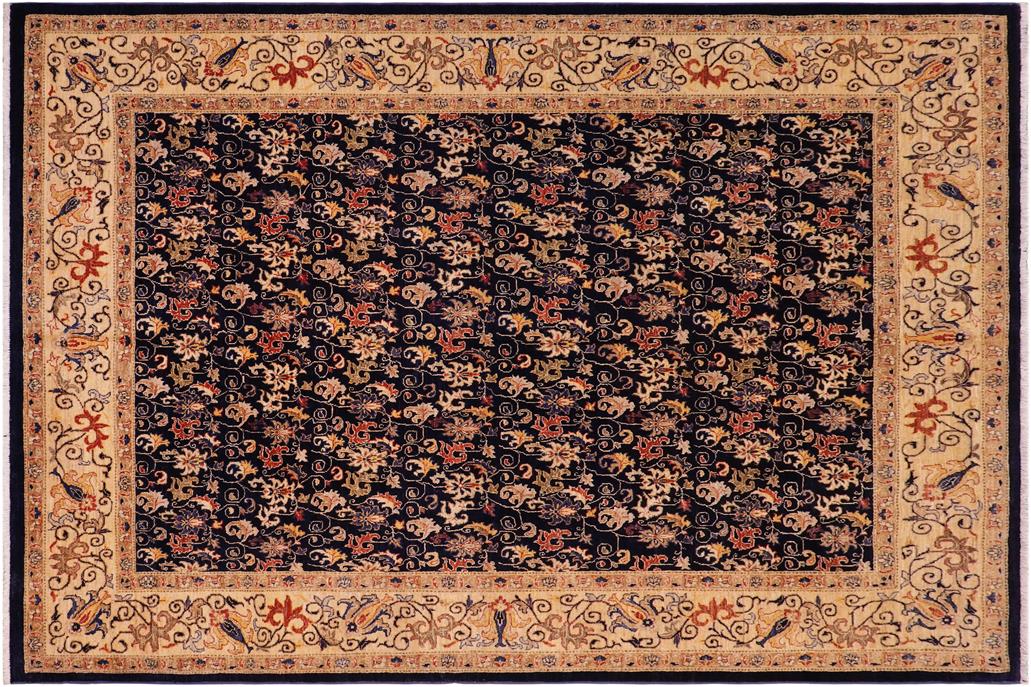 handmade Transitional Kafkaz Chobi Ziegler Blue Lt. Gold Hand Knotted RECTANGLE 100% WOOL area rug 8 x 10