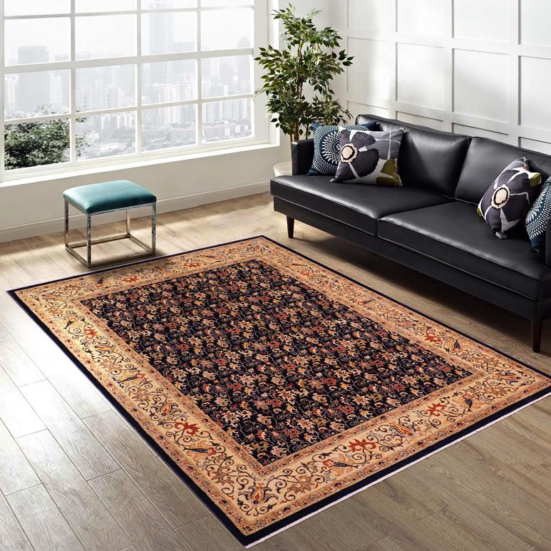 handmade Transitional Kafkaz Chobi Ziegler Blue Lt. Gold Hand Knotted RECTANGLE 100% WOOL area rug 8 x 10