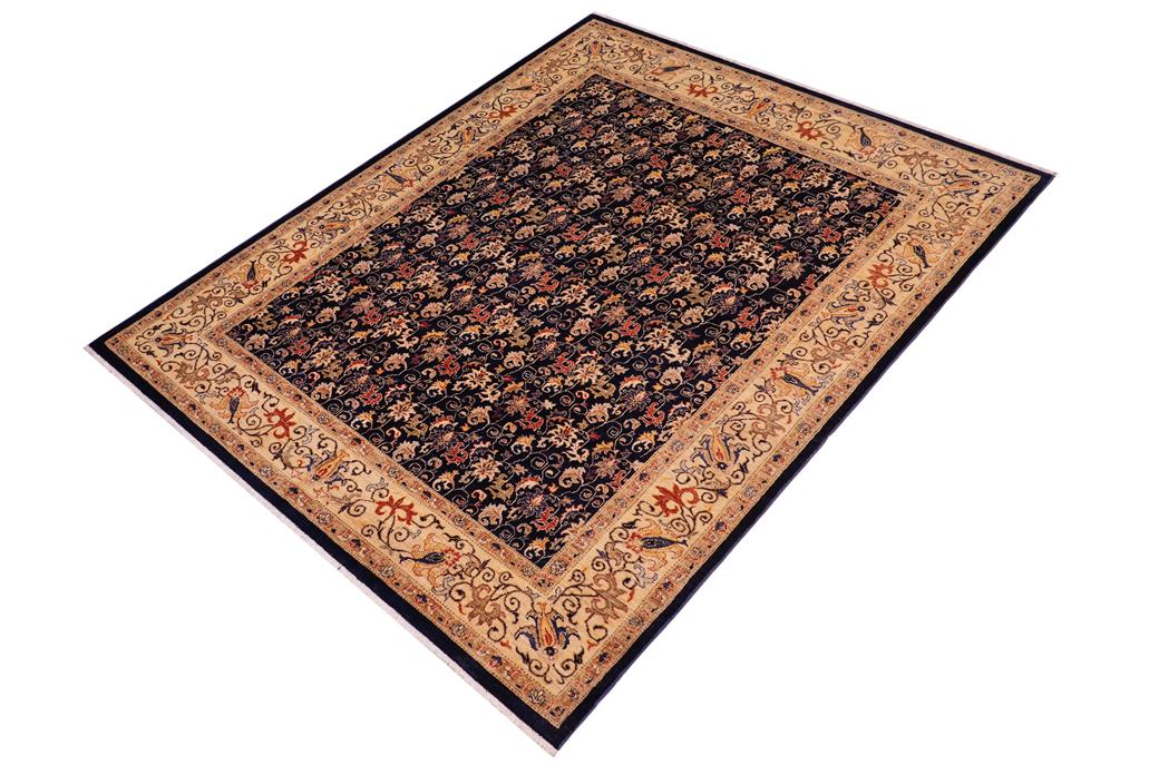 handmade Transitional Kafkaz Chobi Ziegler Blue Lt. Gold Hand Knotted RECTANGLE 100% WOOL area rug 8 x 10