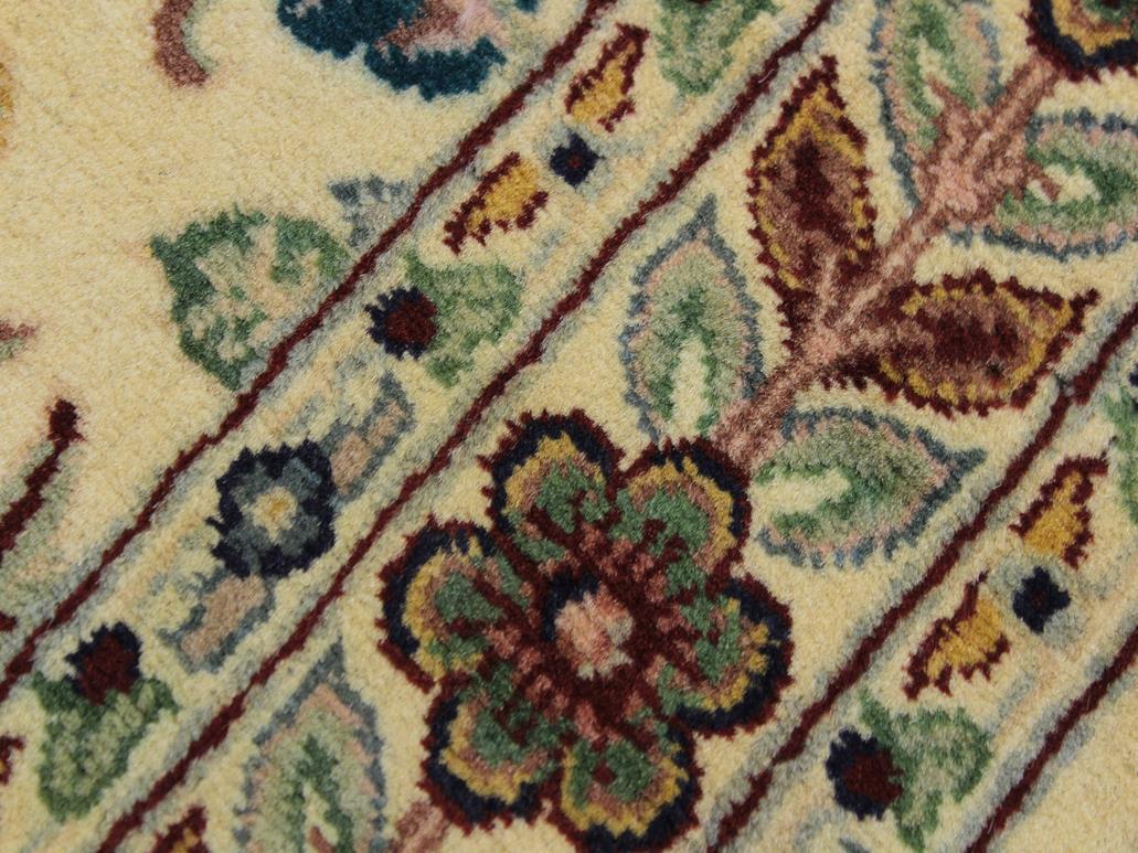 handmade Traditional Gulberg Beige Green Hand Knotted RUNNER 100% WOOL area rug 3x10