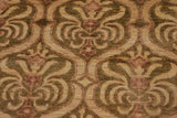 handmade Transitional Kafkaz Chobi Ziegler Green Brown Hand Knotted RECTANGLE 100% WOOL area rug 9 x 12