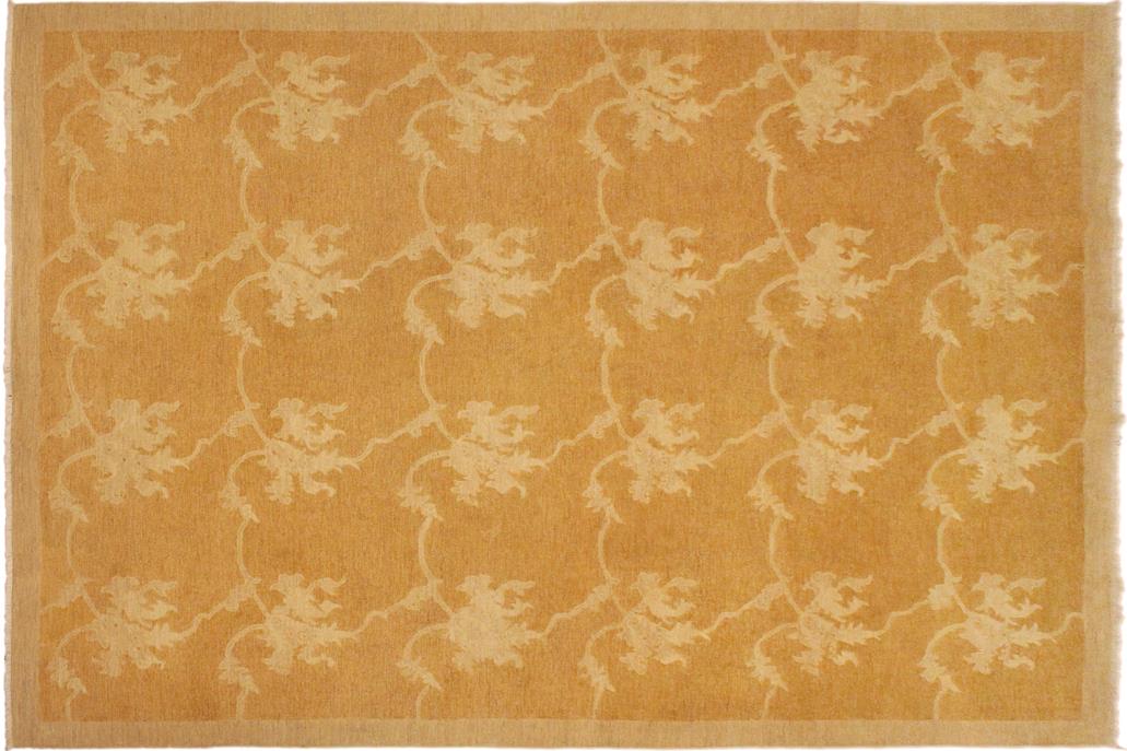 handmade Transitional Kafkaz Chobi Ziegler Dull Orange Tan Hand Knotted RECTANGLE 100% WOOL area rug 9 x 12