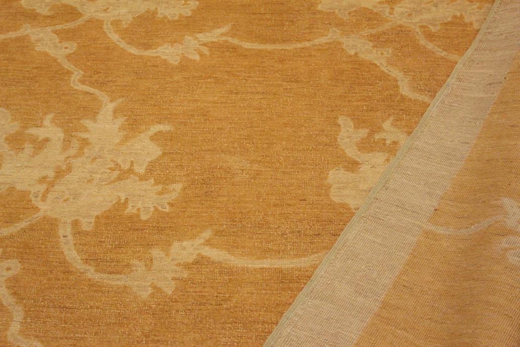 handmade Transitional Kafkaz Chobi Ziegler Dull Orange Tan Hand Knotted RECTANGLE 100% WOOL area rug 9 x 12