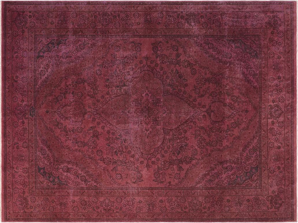 handmade Vintage Purple Brown Hand Knotted RECTANGLE 100% WOOL area rug 7x10