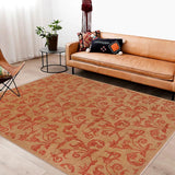 handmade Transitional Kafkaz Chobi Ziegler Tan Rust Hand Knotted RECTANGLE 100% WOOL area rug 9 x 12
