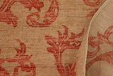 handmade Transitional Kafkaz Chobi Ziegler Tan Rust Hand Knotted RECTANGLE 100% WOOL area rug 9 x 12