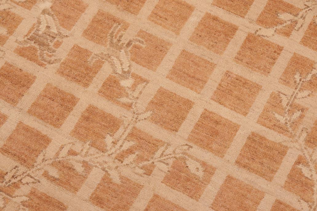 handmade Transitional Kafkaz Chobi Ziegler Rust Tan Hand Knotted RECTANGLE 100% WOOL area rug 6 x 9