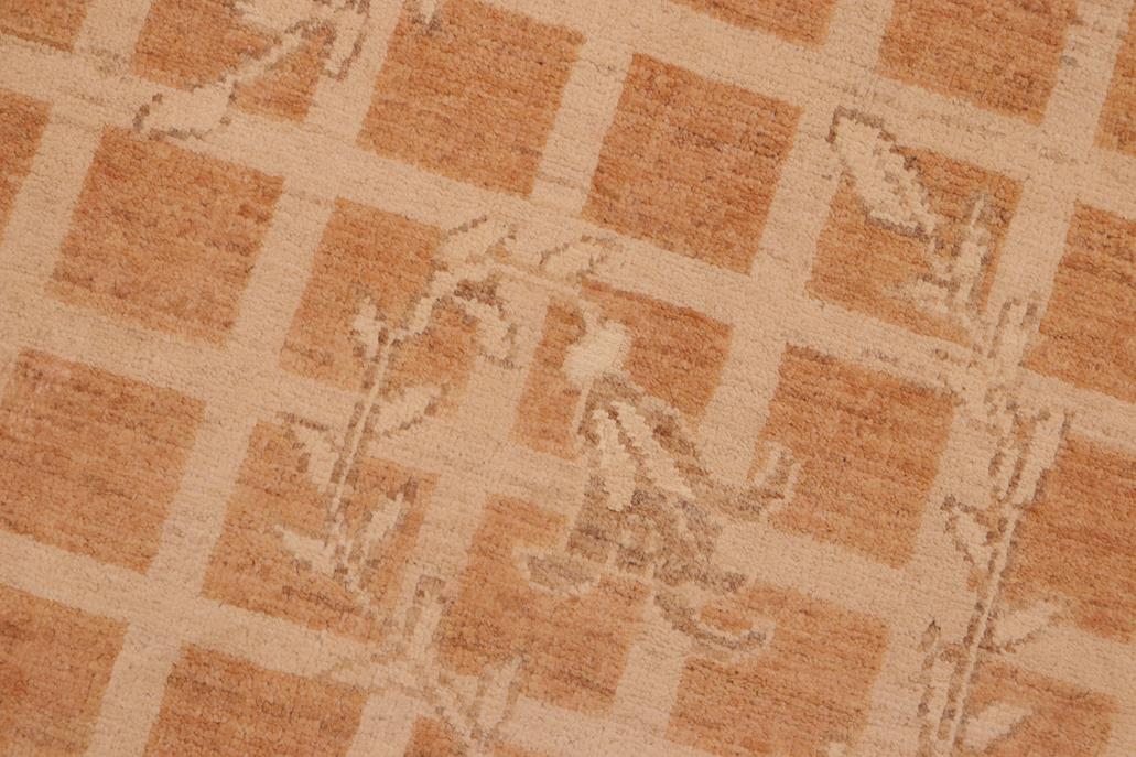 handmade Transitional Kafkaz Chobi Ziegler Rust Tan Hand Knotted RECTANGLE 100% WOOL area rug 6 x 9