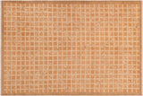 handmade Transitional Kafkaz Chobi Ziegler Rust Tan Hand Knotted RECTANGLE 100% WOOL area rug 6 x 9