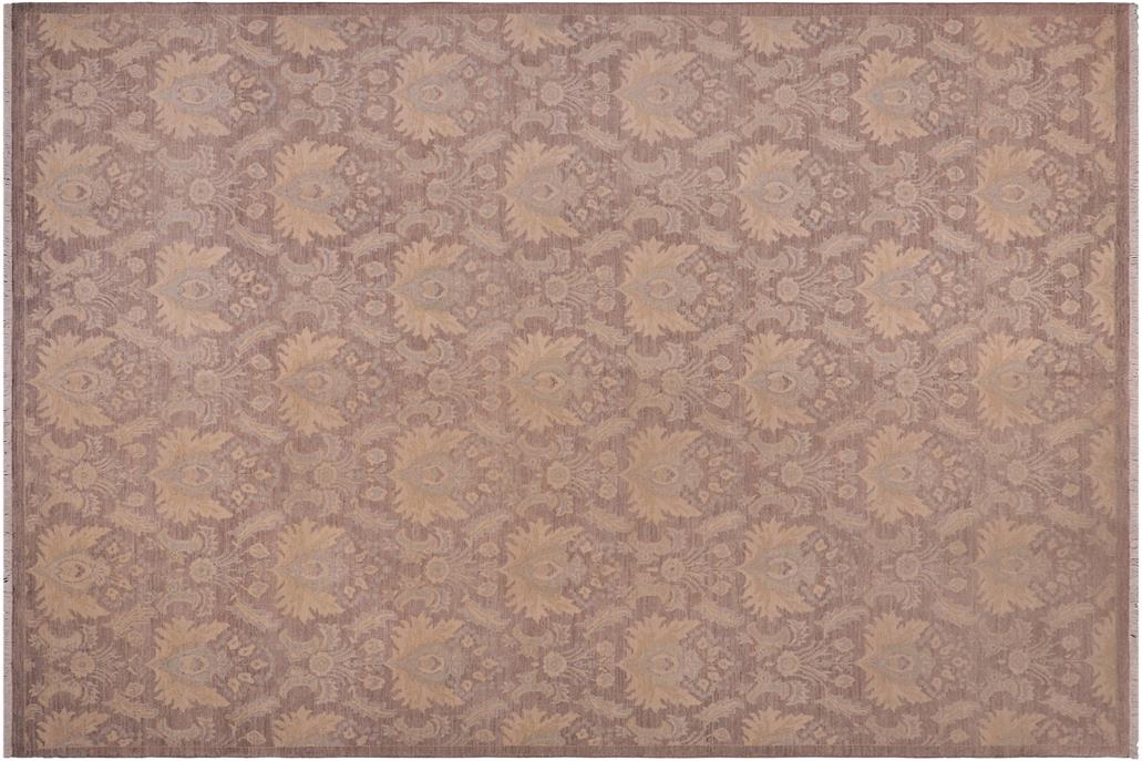 handmade Transitional Kafkaz Chobi Ziegler Lt. Brown Gray Hand Knotted RECTANGLE 100% WOOL area rug 9 x 11
