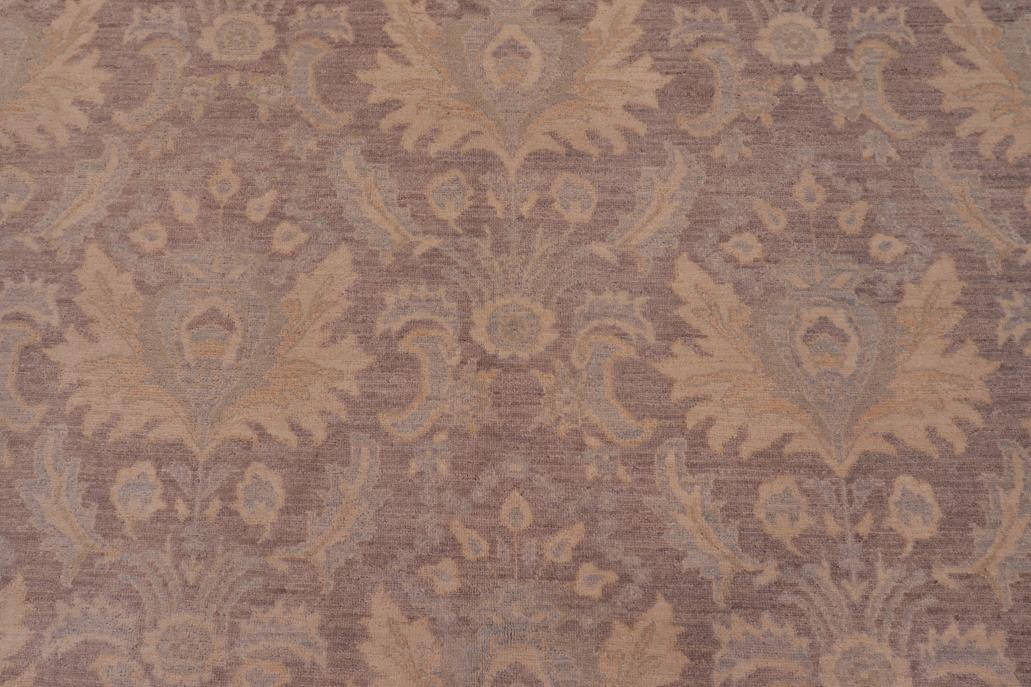 handmade Transitional Kafkaz Chobi Ziegler Lt. Brown Gray Hand Knotted RECTANGLE 100% WOOL area rug 9 x 11