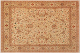 Boho Chic Ziegler Merjan Tan Blue Hand-Knotted Wool Rug - 8'11'' x 11'4''