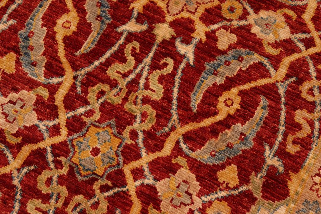 handmade Transitional Kafkaz Chobi Ziegler Rust Blue Hand Knotted RECTANGLE 100% WOOL area rug 8 x 10