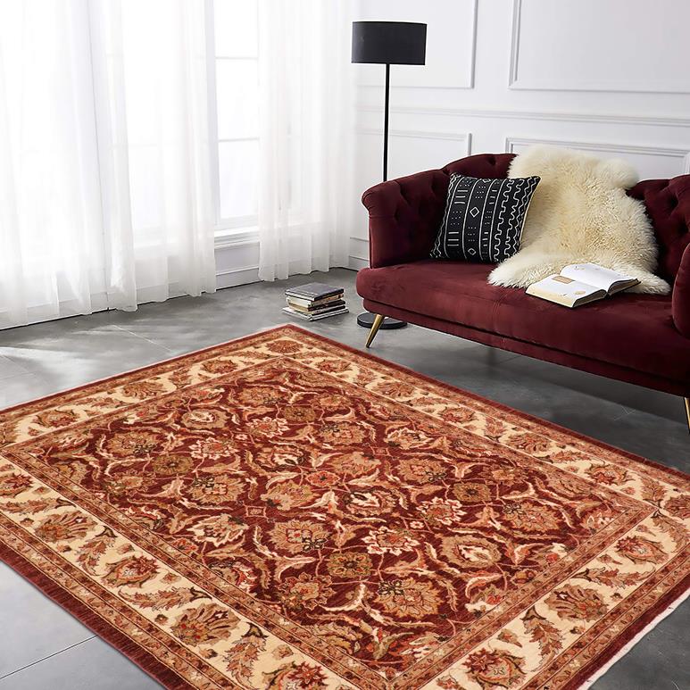 handmade Traditional Kafkaz Chobi Ziegler Brown Ivory Hand Knotted RECTANGLE 100% WOOL area rug 8 x 10