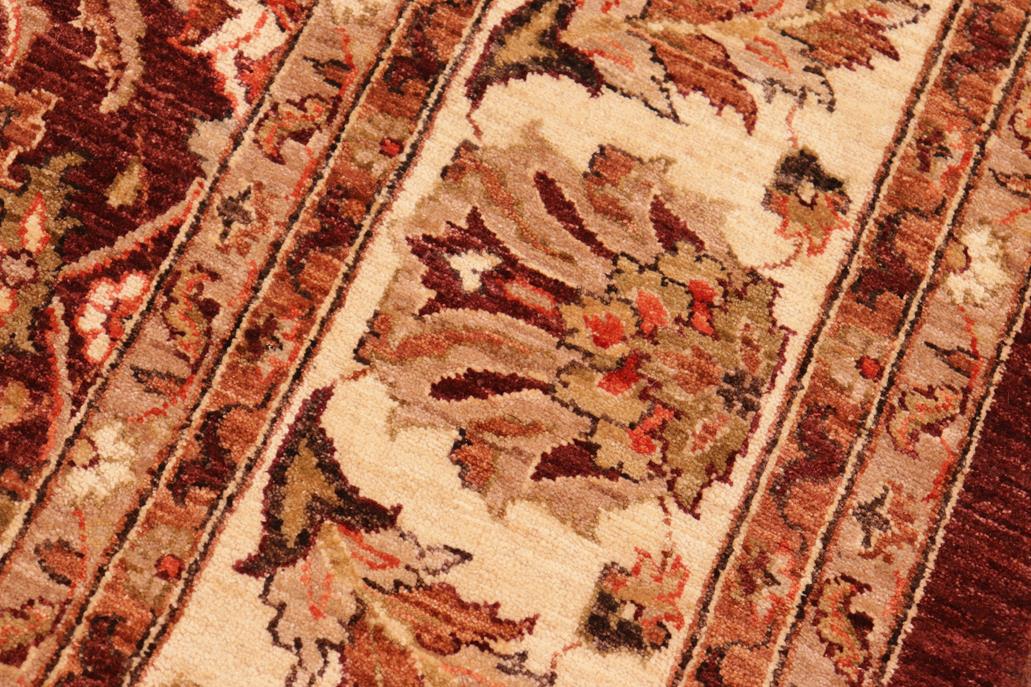 handmade Traditional Kafkaz Chobi Ziegler Brown Ivory Hand Knotted RECTANGLE 100% WOOL area rug 8 x 10
