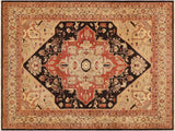 Antique Lavastone Low-Pile Jonelle Brown/Tan Wool Rug - 9'2'' x 12'4''
