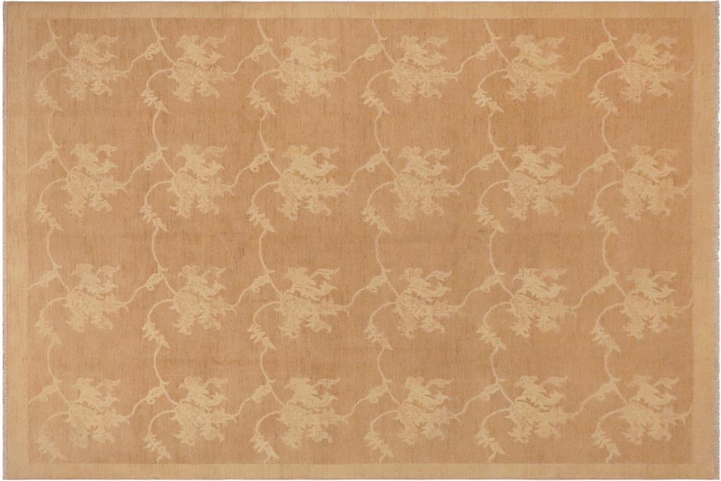handmade Transitional Kafkaz Chobi Ziegler Lt. Brown Beige Hand Knotted RECTANGLE 100% WOOL area rug 9 x 11