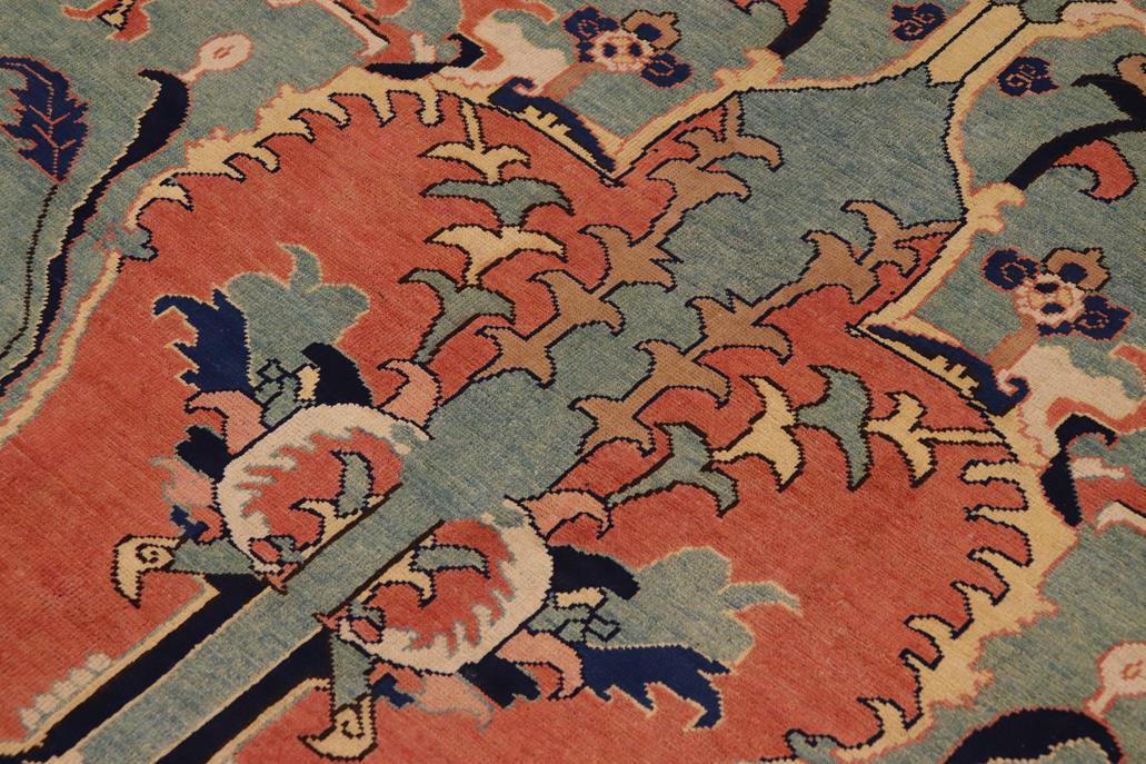 handmade Traditional Kafkaz Chobi Ziegler Peach Peach Hand Knotted RECTANGLE 100% WOOL area rug 9 x 12