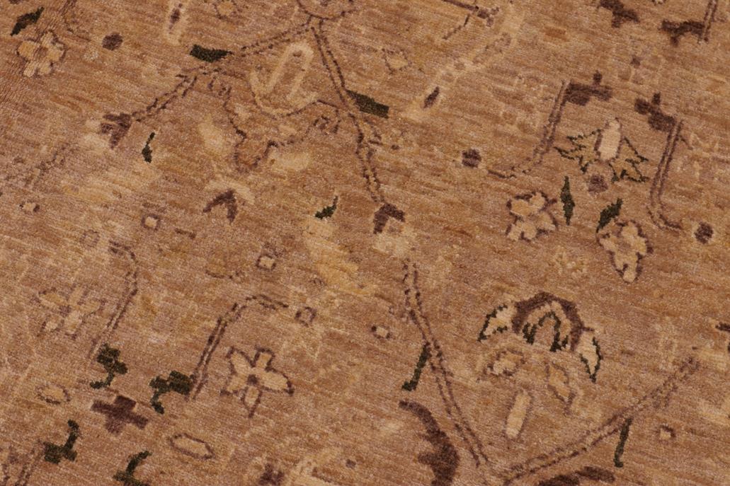handmade Transitional Kafkaz Chobi Ziegler Tan Lt. Green Hand Knotted RECTANGLE 100% WOOL area rug 9 x 12