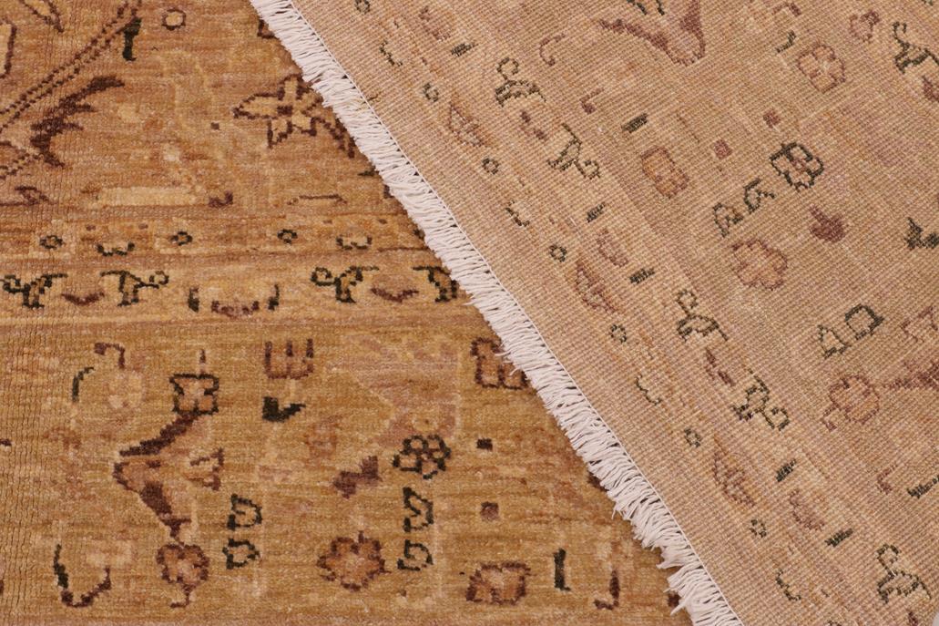 handmade Transitional Kafkaz Chobi Ziegler Tan Lt. Green Hand Knotted RECTANGLE 100% WOOL area rug 9 x 12