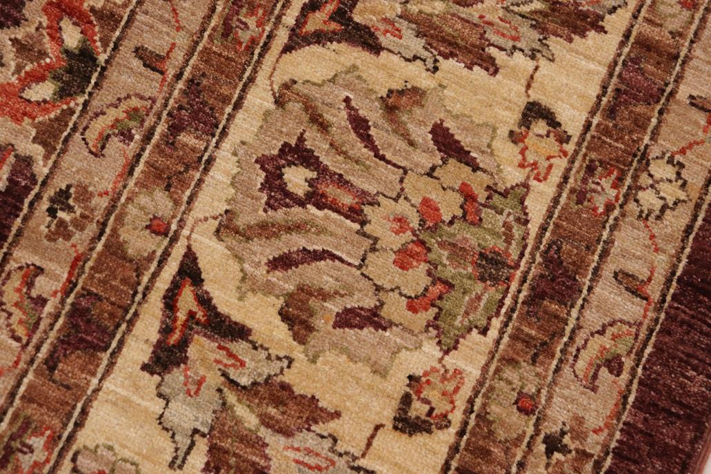 handmade Traditional Kafkaz Chobi Ziegler Brown Beige Hand Knotted RECTANGLE 100% WOOL area rug 9 x 12
